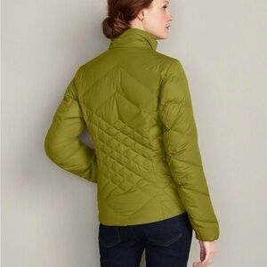 Eddie Bauer Women's Green Quilted Ski Jacket Medium Petite